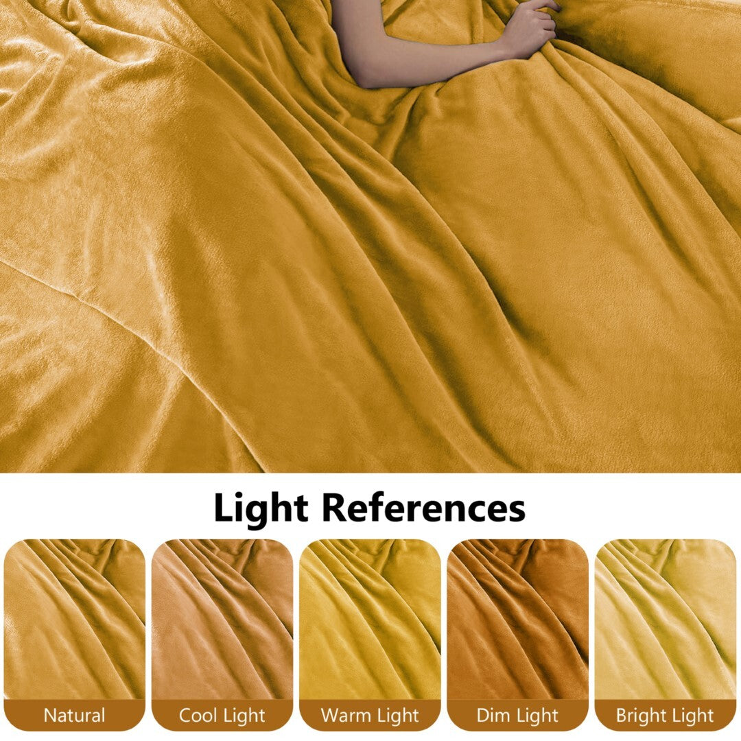 Large Fleece Blanket Throw Reversible Soft Warm Bed Sofa Blanket Double & King