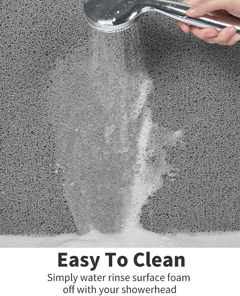 Loofah Shower Mat for inside Shower Non-Slip anti Mould PVC Bath Mat Quick Dry