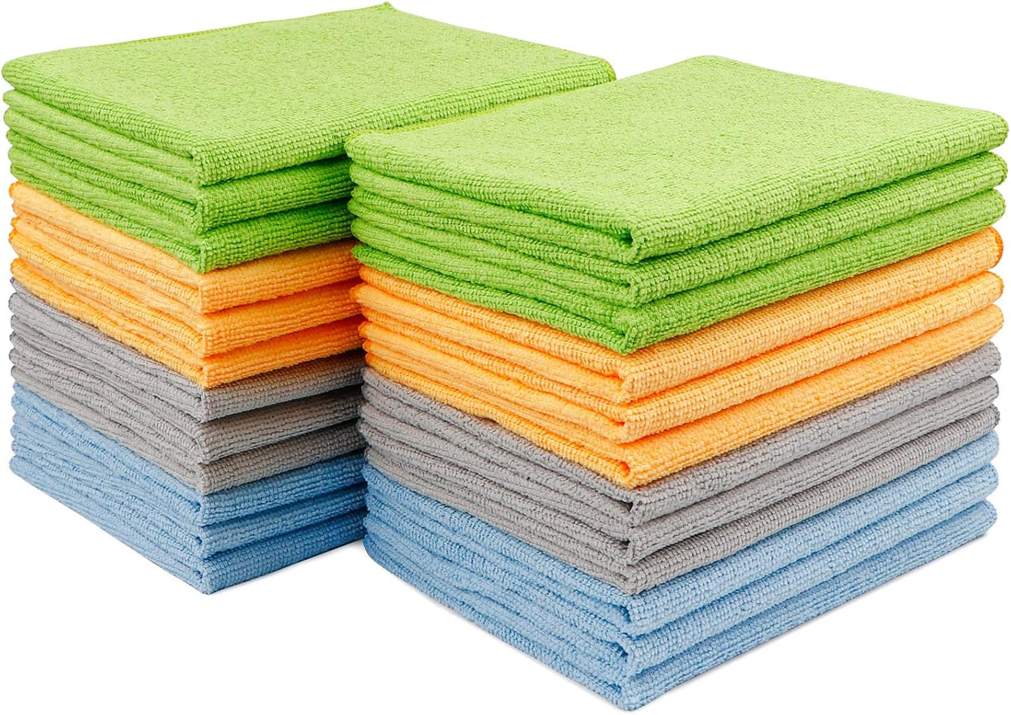 Microfibre Cloth 24 Pack-Premium All-Purpose Cleaning Cloths for Cars-Soft & Absorbent Lint Free Streak Free Wash Cloth for House, Kitchen, Windows,30X40Cm