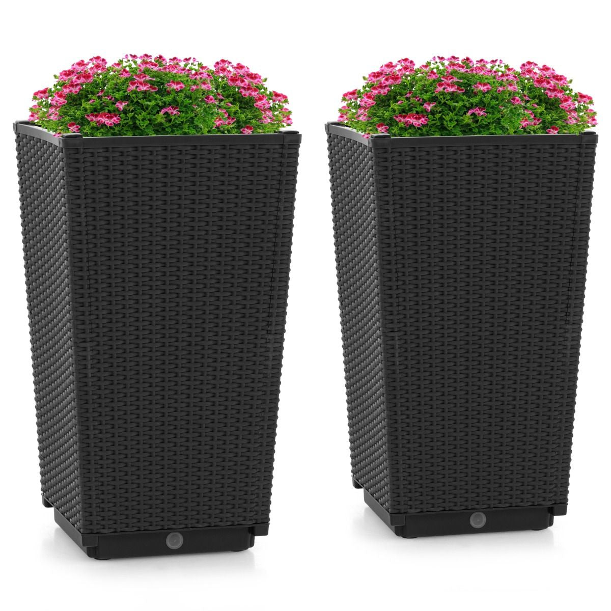 Outdoor Wicker Flower Pot Set of 2