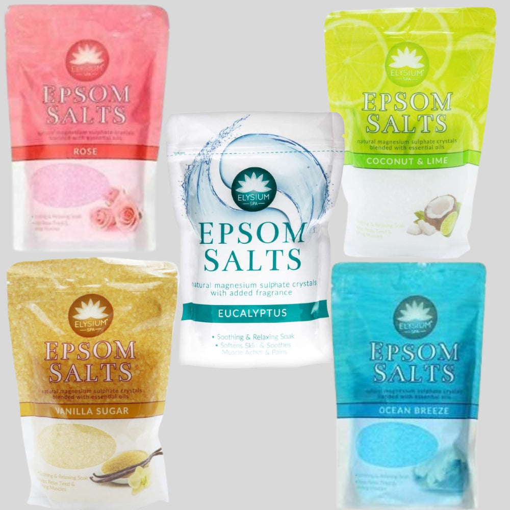 Epsom Bath Salts Elysium Spa Magnesium Sulphate Ache Relax Soak Scented 450G