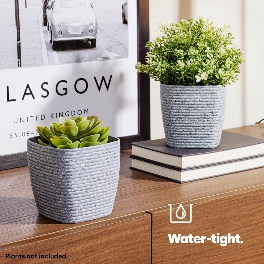 LIVIVO Plastic Garden Flowerpot, Planter Basket for Indoor & Outdoor Plants