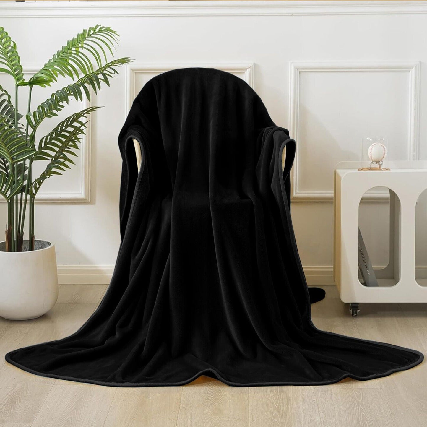 Large Fleece Blanket Throw Reversible Soft Warm Bed Sofa Blanket Double & King