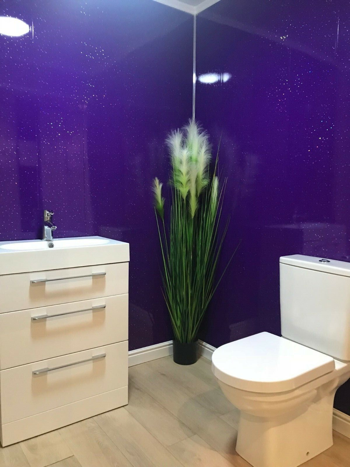 10 White Black Grey Sparkle & Marble Shower Wall Panels PVC Bathroom Cladding