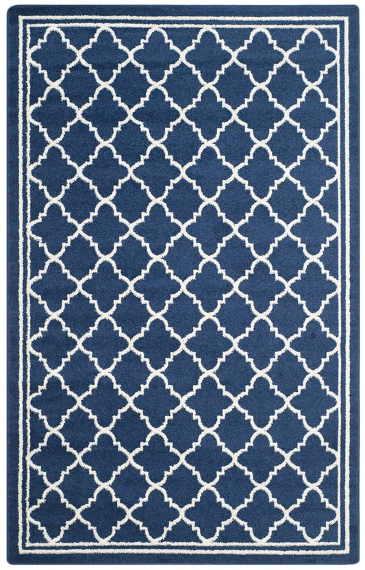 Dayana Hooked Navy/Neutral Rug