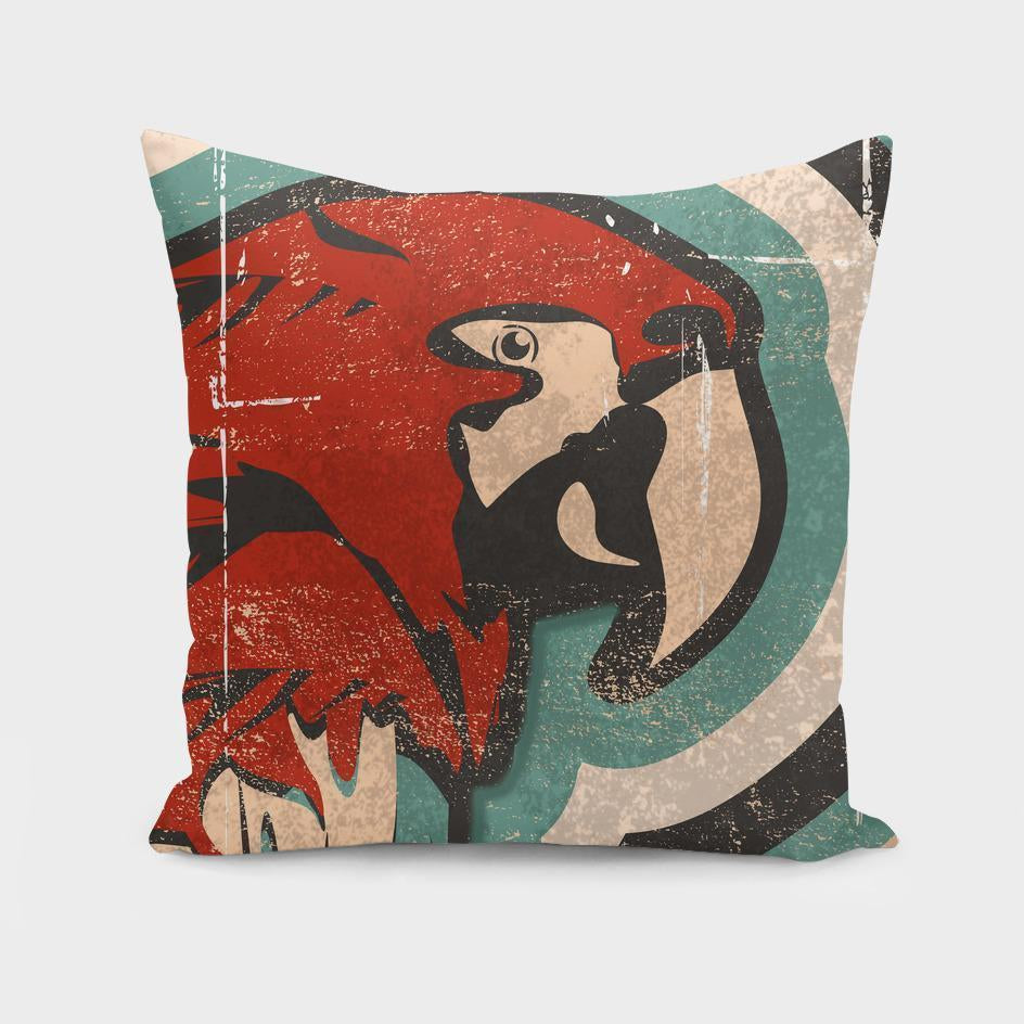 Retro Parrot Cushion/Pillow