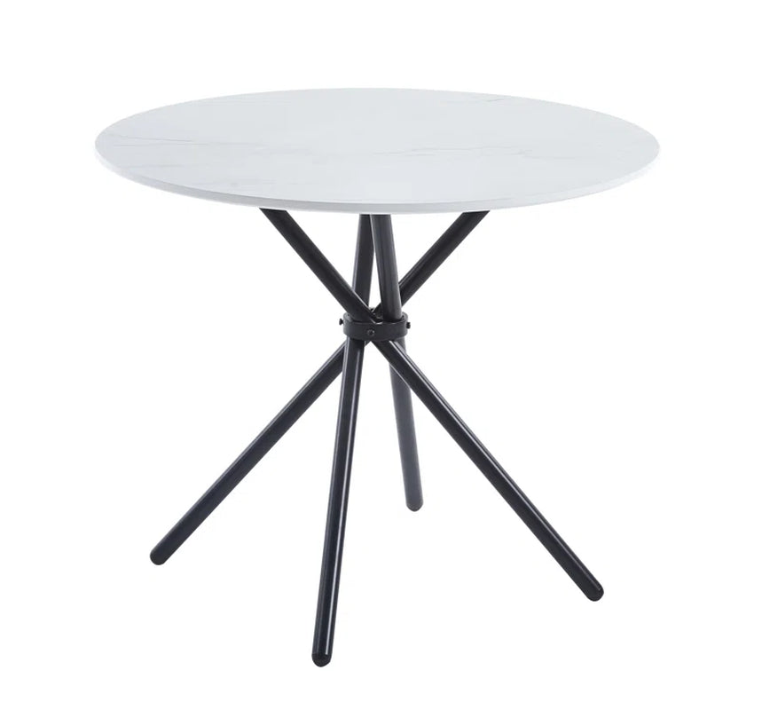 Mose Cullompton Small round Dining Table (TAB202, 90Cm) with 4 Chairs (CHA502-SGY)
