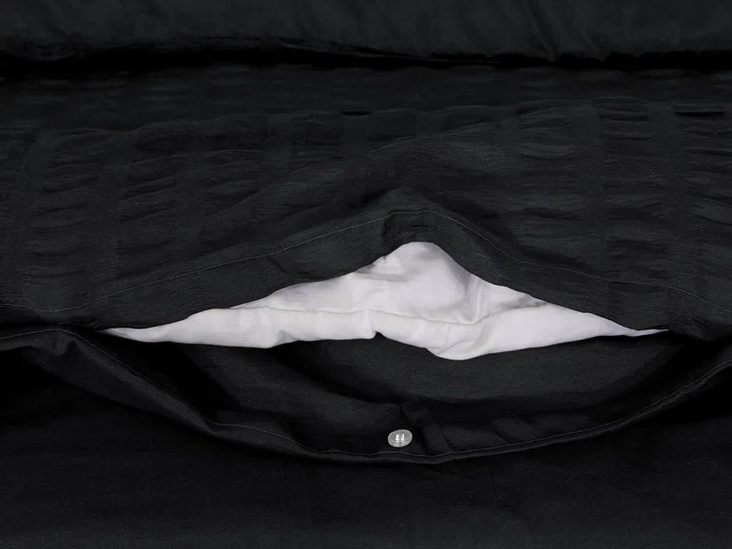 Seersucker Duvet Cover Set with Pillowcases
