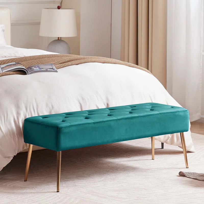 Velvet Upholstered Bench