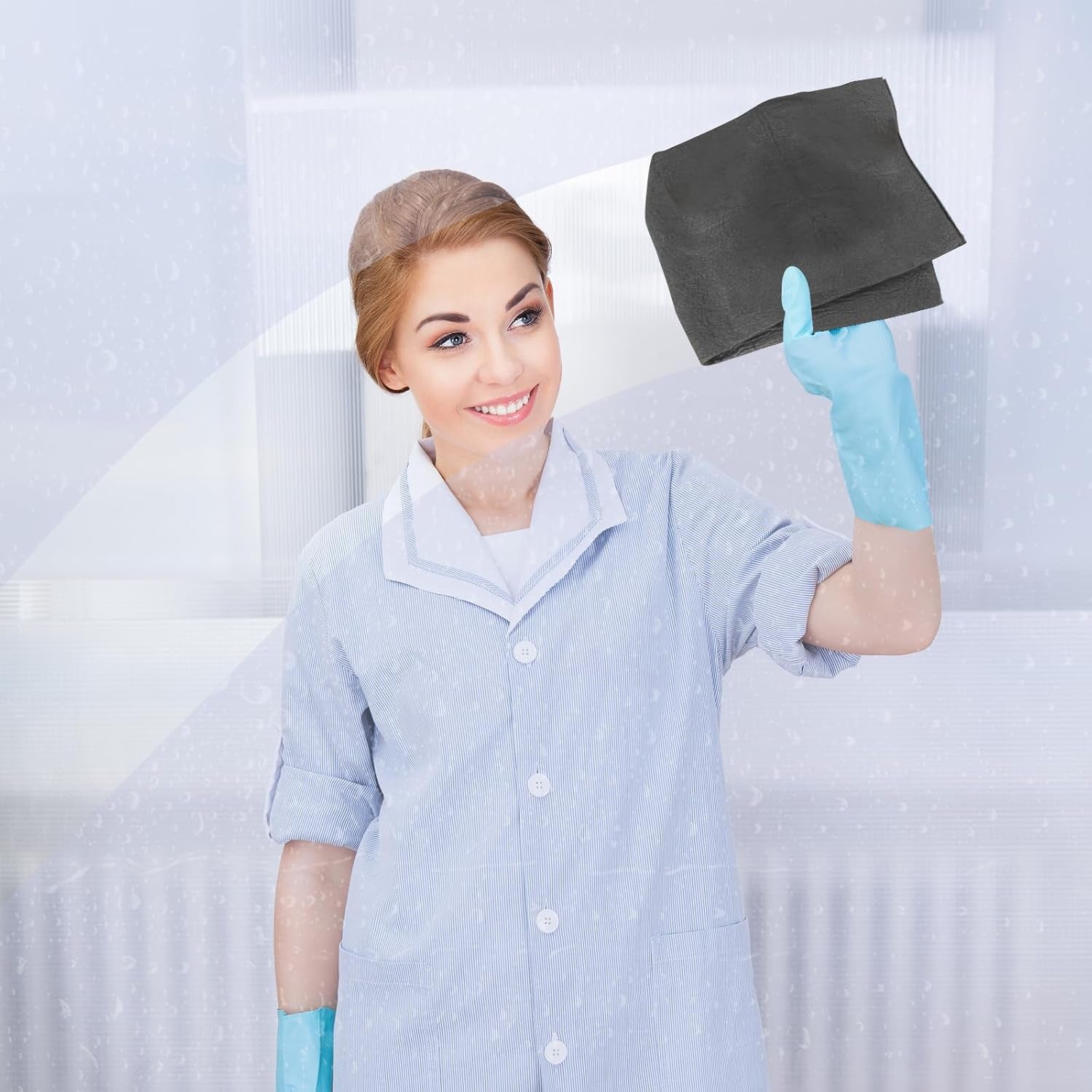 Magic Cleaning Cloths for Glass 3Pcs,Reusable Glass Cleaning Rag Super Soft Premium Streak Free Washable Cloth Duster for Home,Kitchen,Cars Glass Window