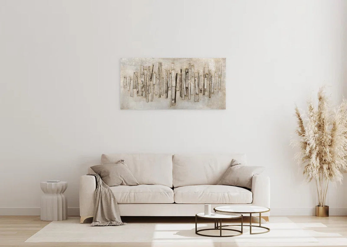 Handmade Modern Abstract Wall Decor on Solid Wood