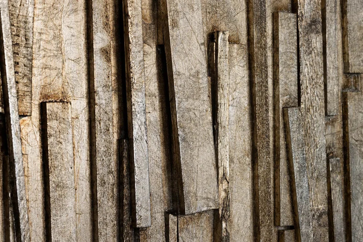 Handmade Modern Abstract Wall Decor on Solid Wood