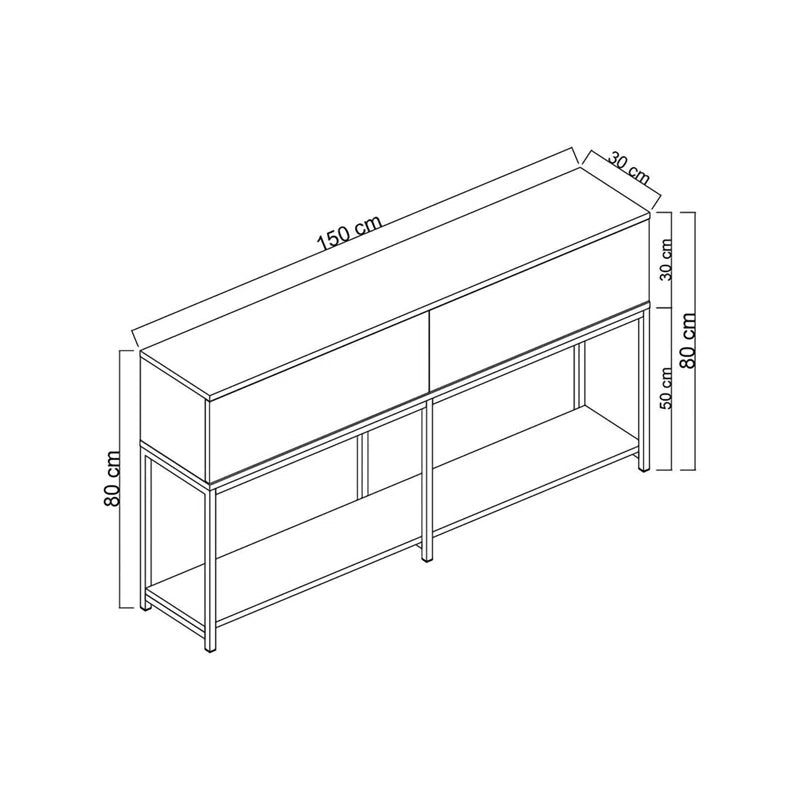 Sideboard Djimsit, Living Room Buffet, Living Room Sideboard, 150X30H80 Cm