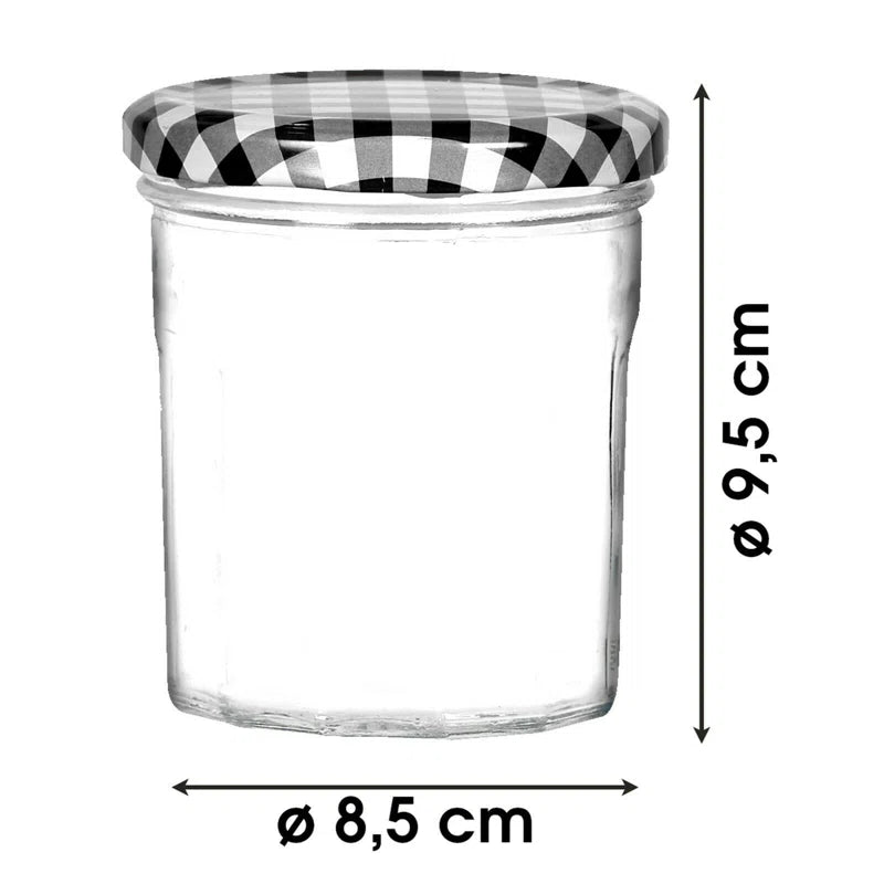 Checkered 24 Piece Preserving Jars Set