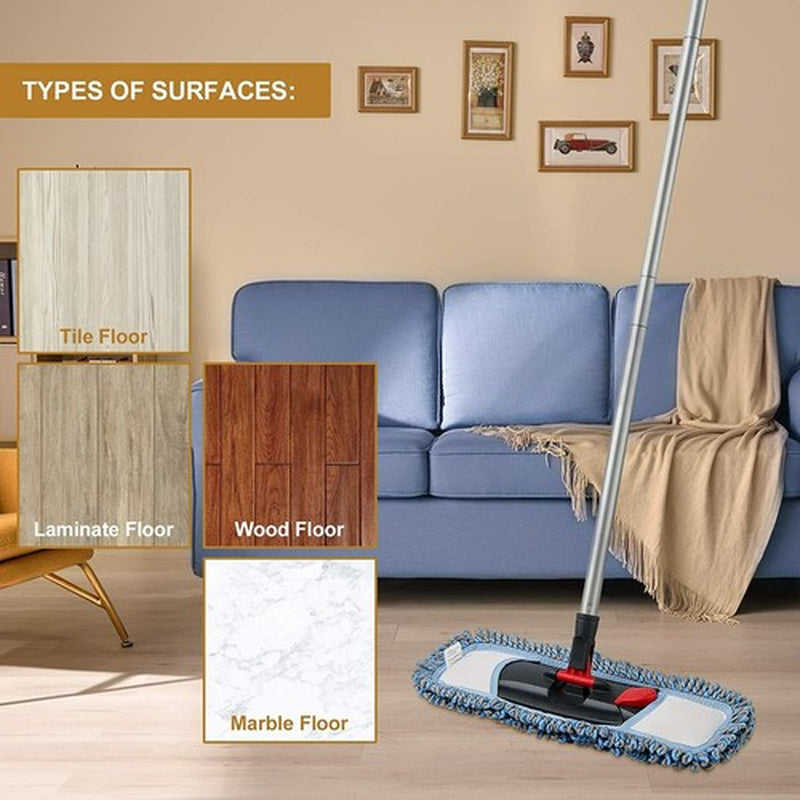 Hardwood Tile Marble Floor Microfiber Dust Mop Professional Dry Wet Flat Mops