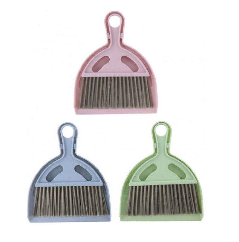 Mini Dustpan & Brush Set Easy Cleaning Office Car Tidy Home Kitchen Tabletop New