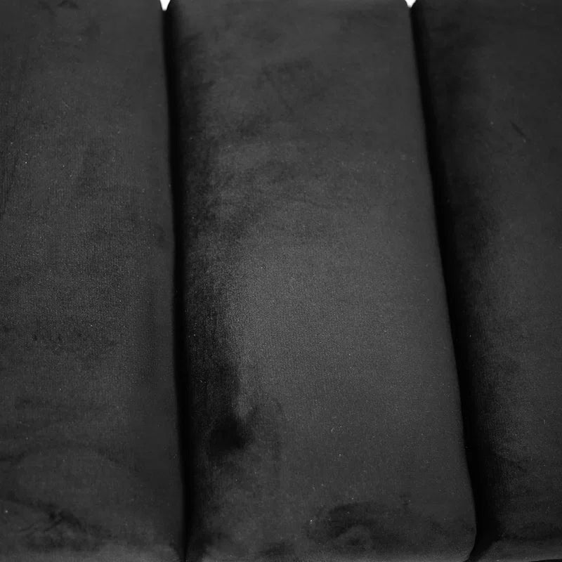 Adalya Velvet Tufted Bench for Bedroom Furniture, Modern Accent Bench with Iron Metal Legs