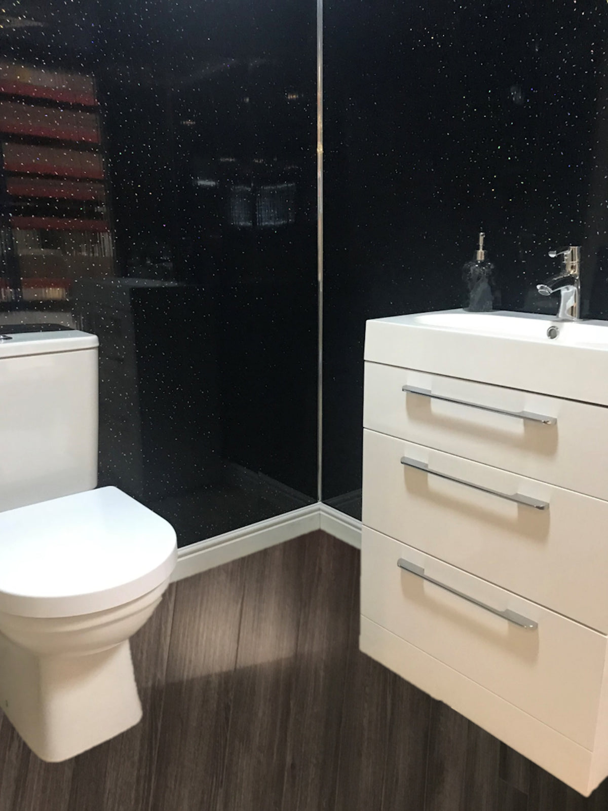 10 White Black Grey Sparkle & Marble Shower Wall Panels PVC Bathroom Cladding