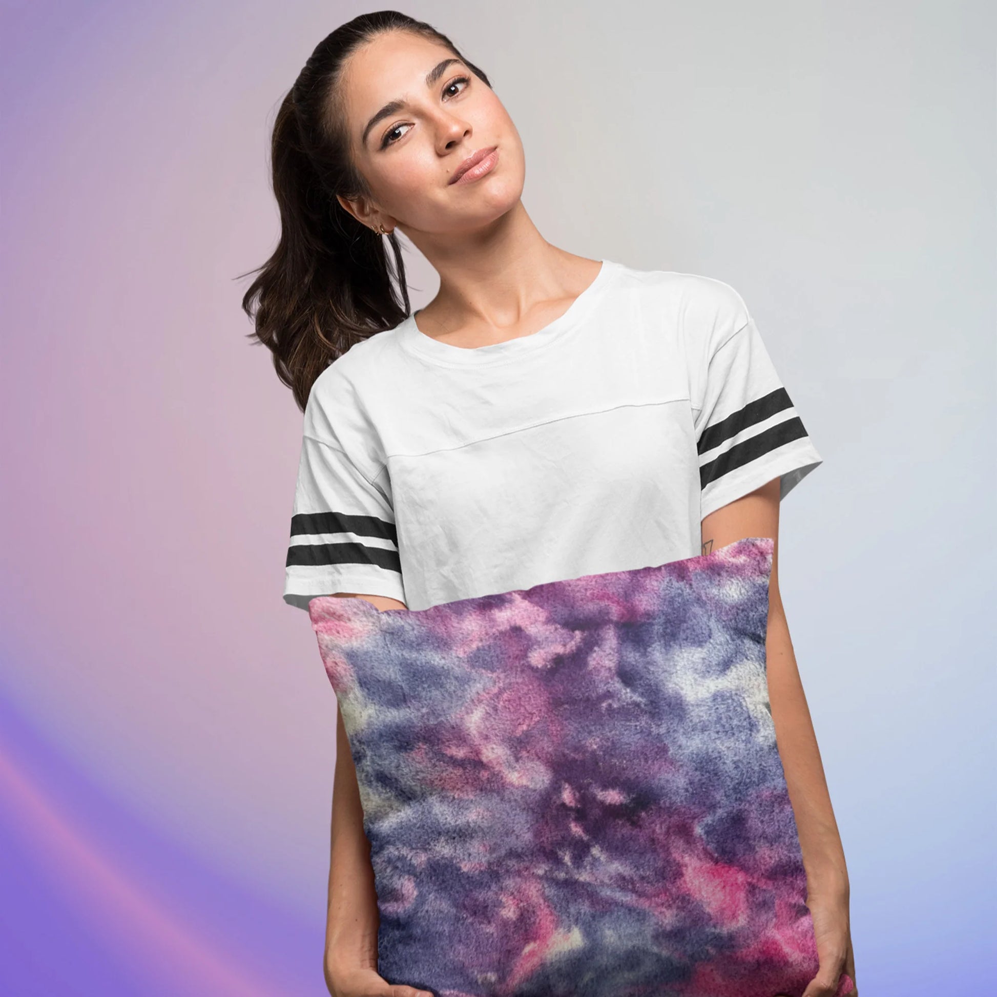 Plutus Purple Pink Fureal Animal Faux Fur Luxury Throw Pillow