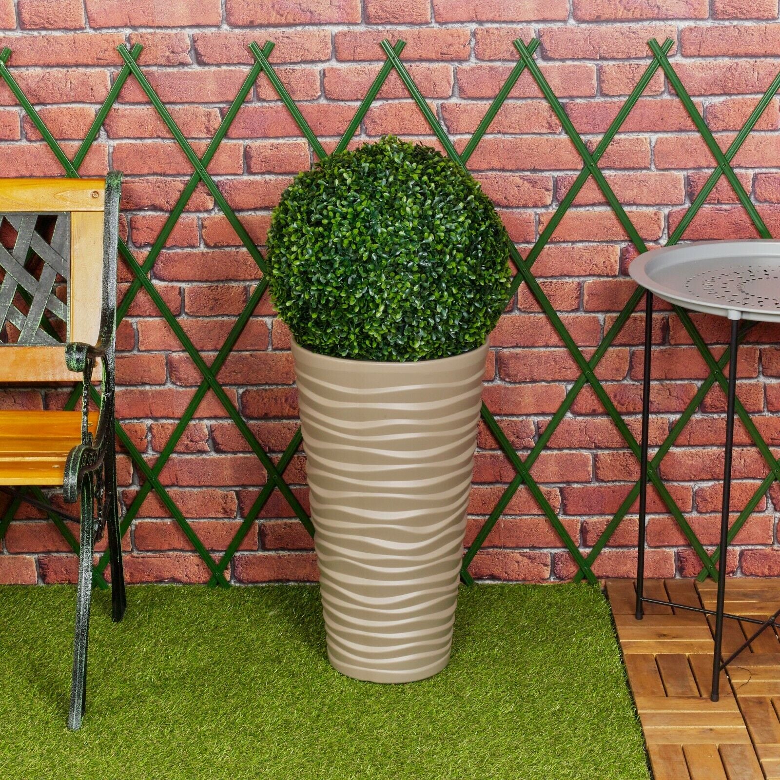 Sand Large Plant Pot Flower Indoor Outdoor Garden Planters Boxwood Buxus Ball