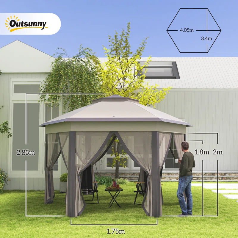 Milanna 3M X 4M Metal Patio Gazebo