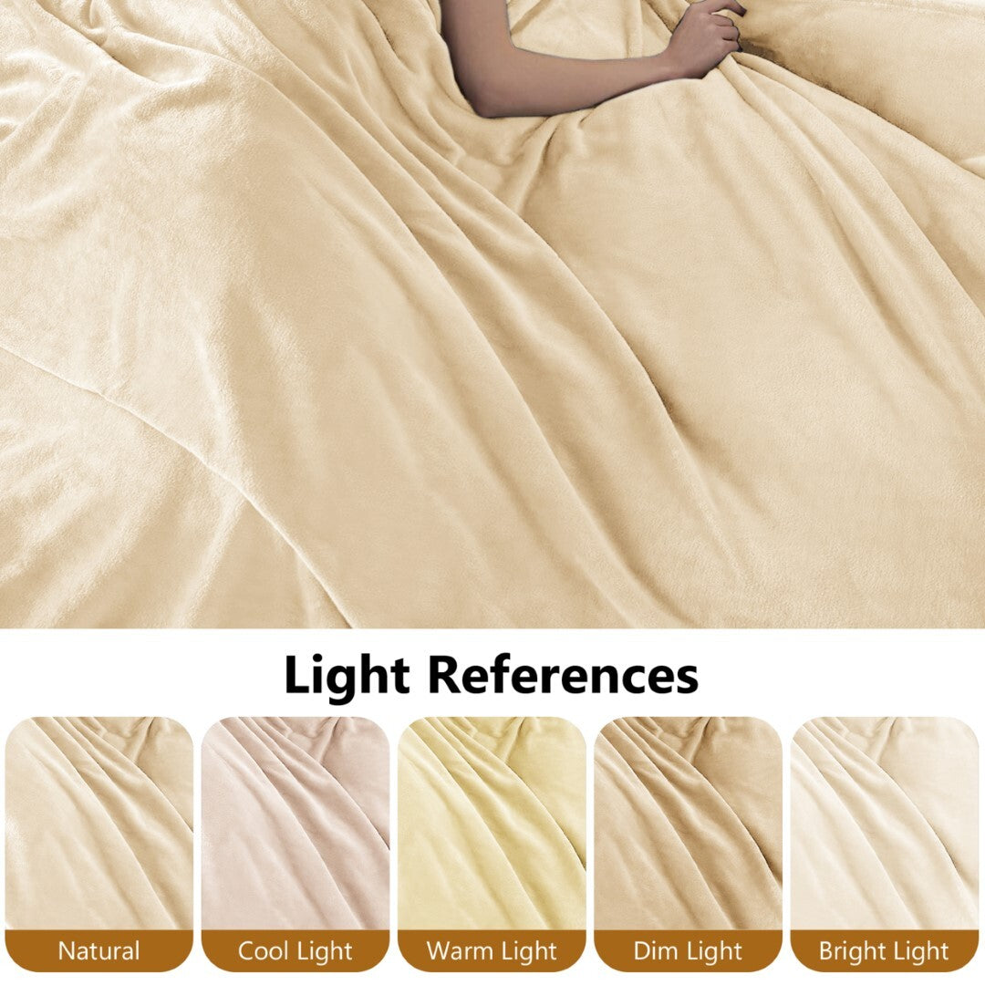 Large Fleece Blanket Throw Reversible Soft Warm Bed Sofa Blanket Double & King