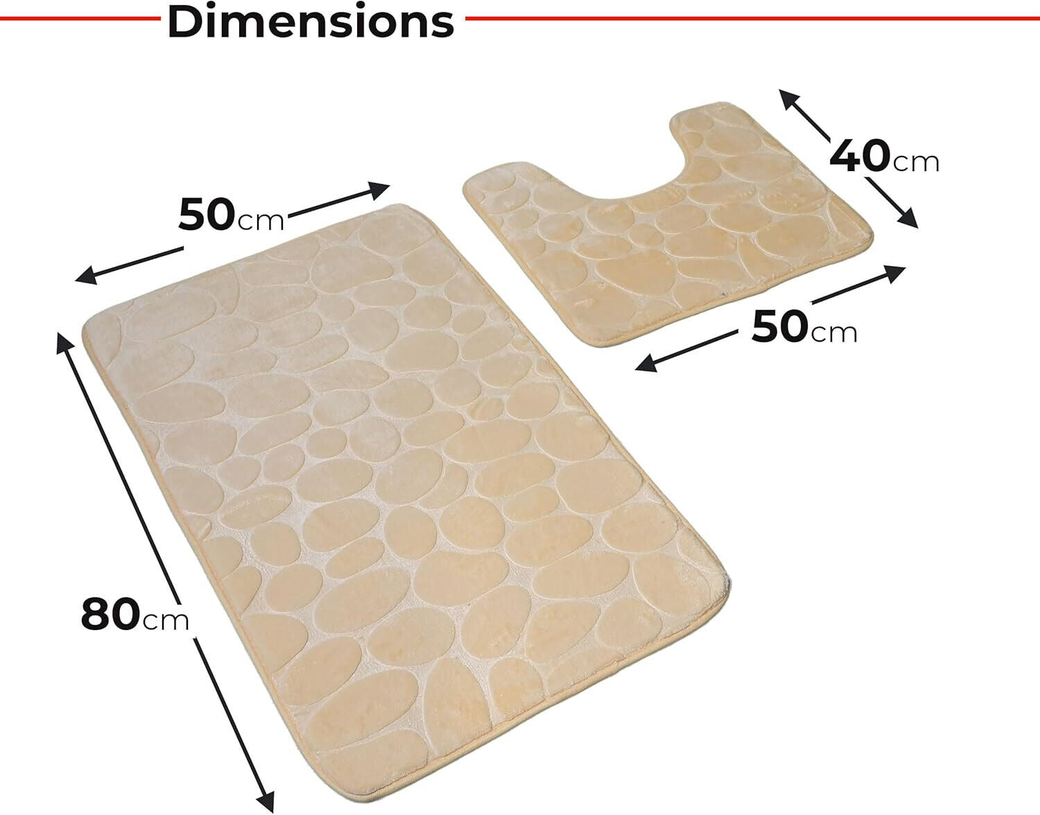 2 PCS Bathroom NON SLIP BATH MAT MEMORY FOAM ULTRA SOFT TOILET BATHROOM RUGS