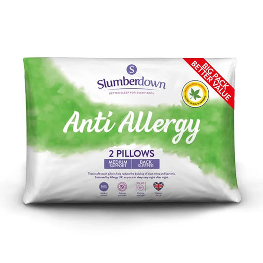 anti Allergy Medium Support Machine Washable Back Sleeper Pillow