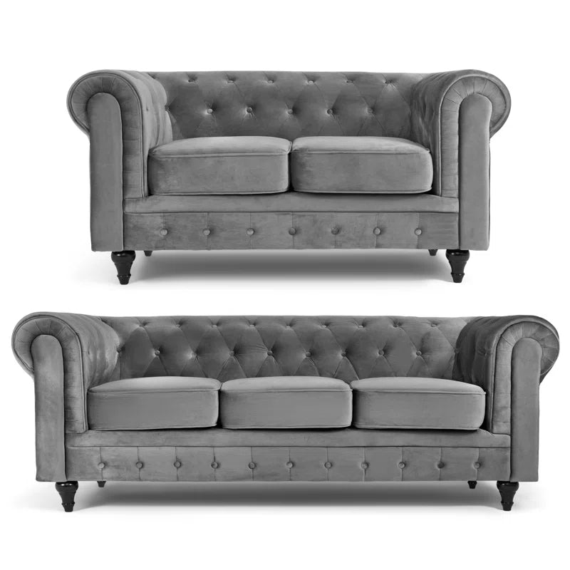 Katherin 2 - Piece Velvet Living Room Set
