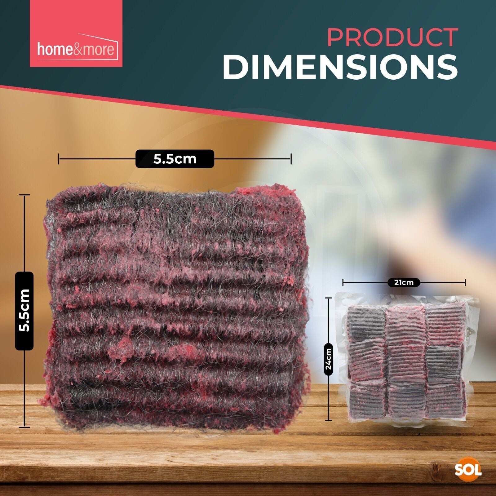 15-120 Soap Filled Pads Sponge Scourer Steel Wool for Household Kitchen Cleaning