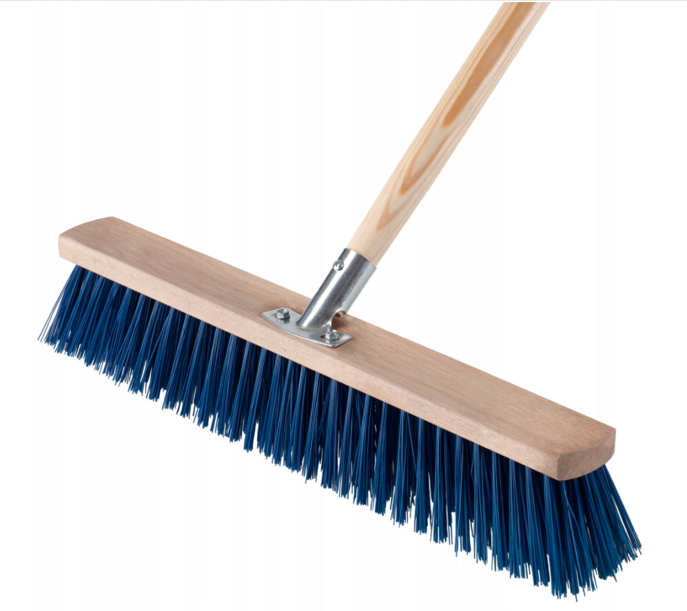 1.2M Traditional Outdoor Garden Sweeping Brush Floor Yard Wooden Broom Handle