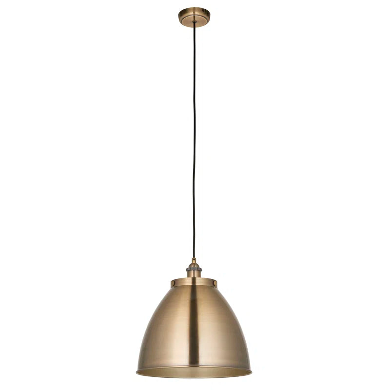 Howze 1 - Light Antique Brass Dome Pendant