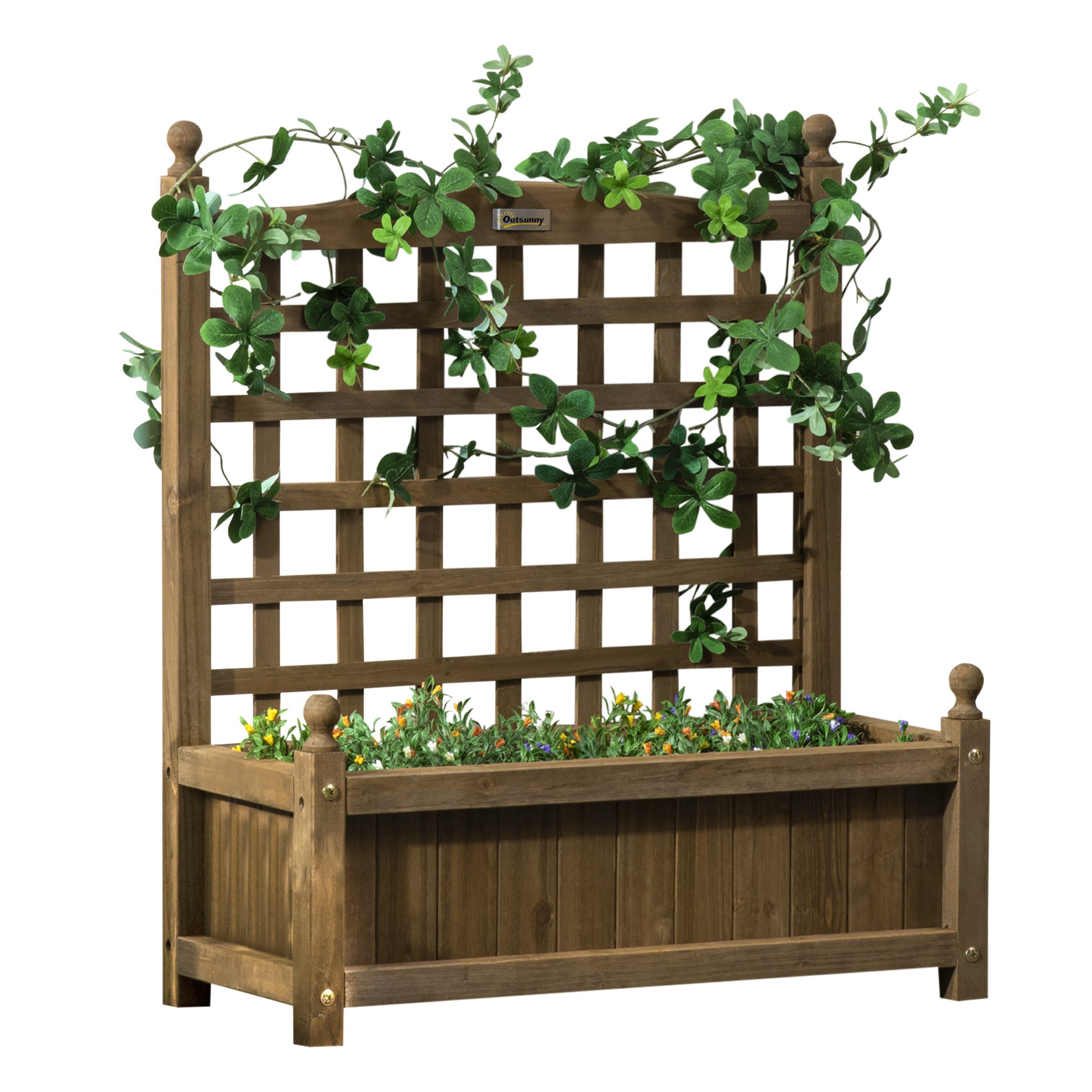 Garden Planters with Trellis for Climbing Vines Indoor Outdoor