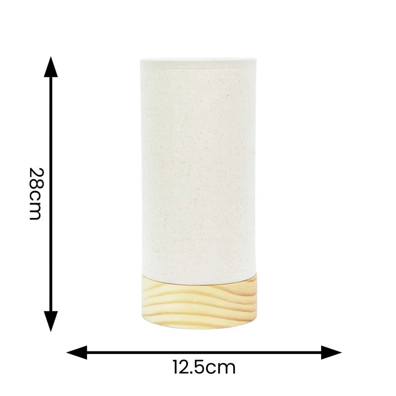 Rollyn Pair of Natural Bamboo Fabric Wooden Table Lamps