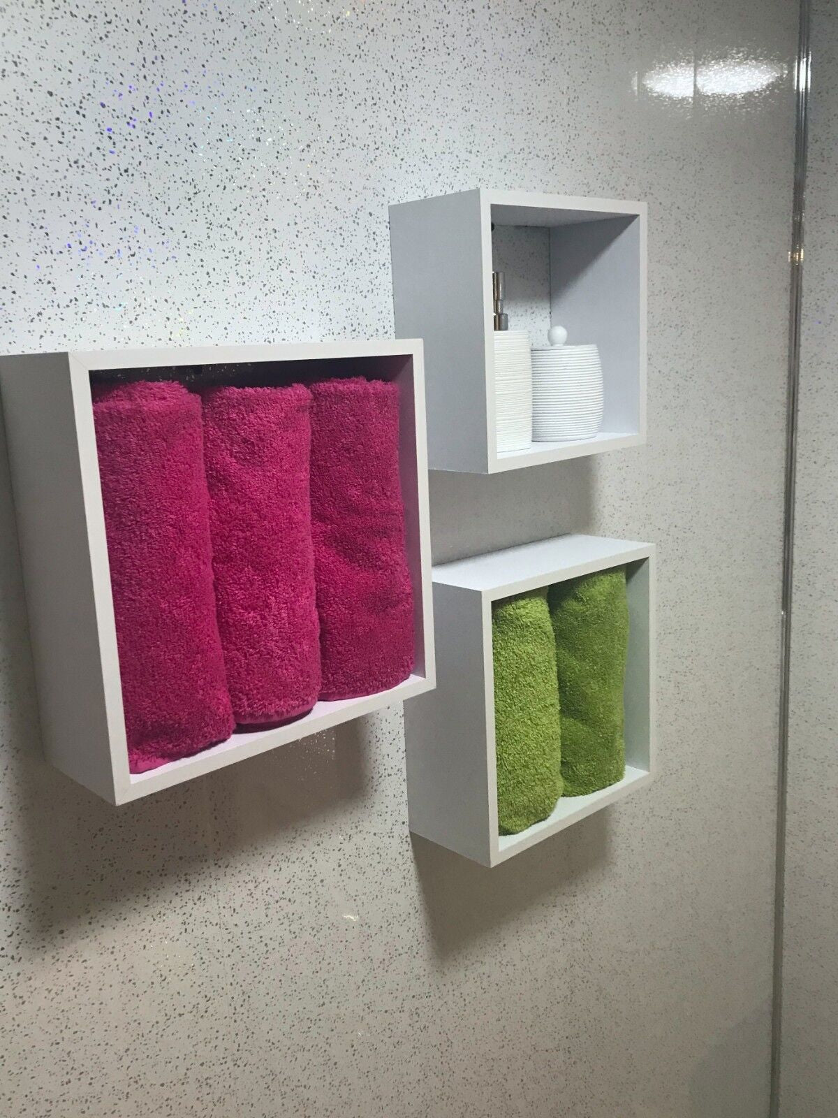 10 White Black Grey Sparkle & Marble Shower Wall Panels PVC Bathroom Cladding