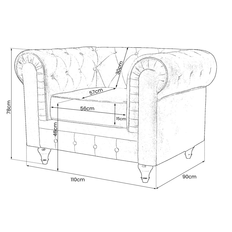 Asya 3 - Piece Velvet Living Room Set