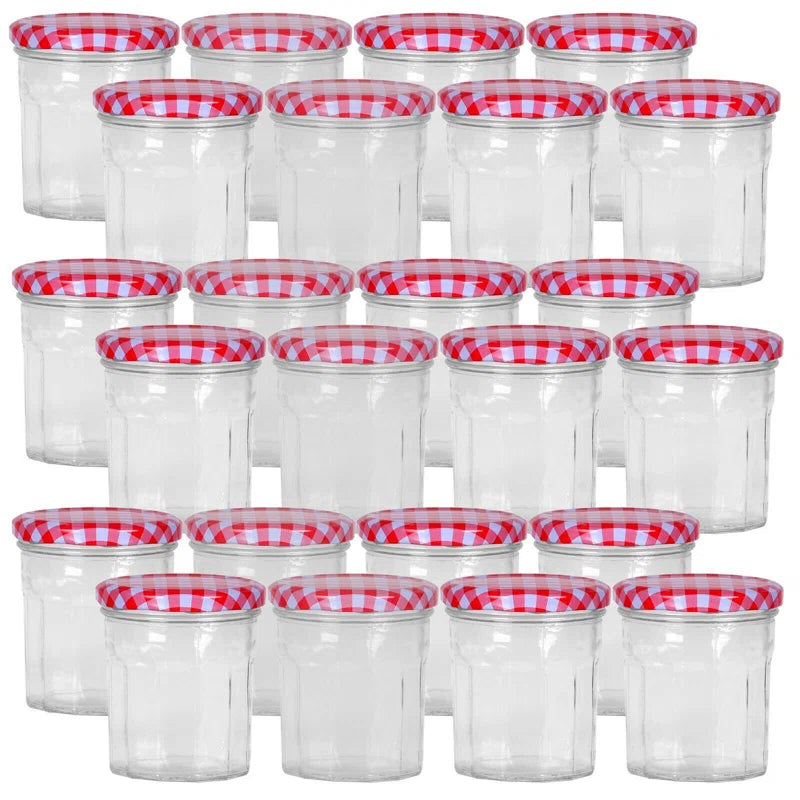 Checkered 24 Piece Preserving Jars Set