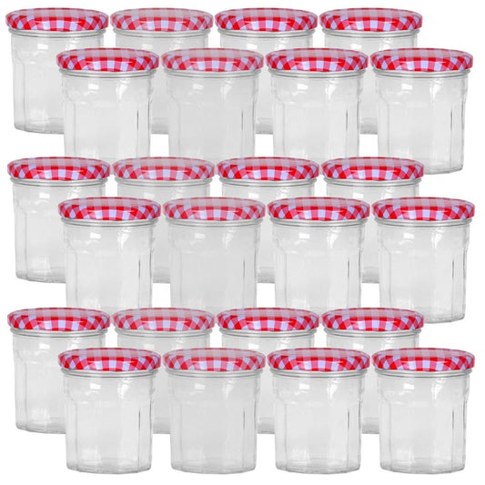 Checkered 24 Piece Preserving Jars Set