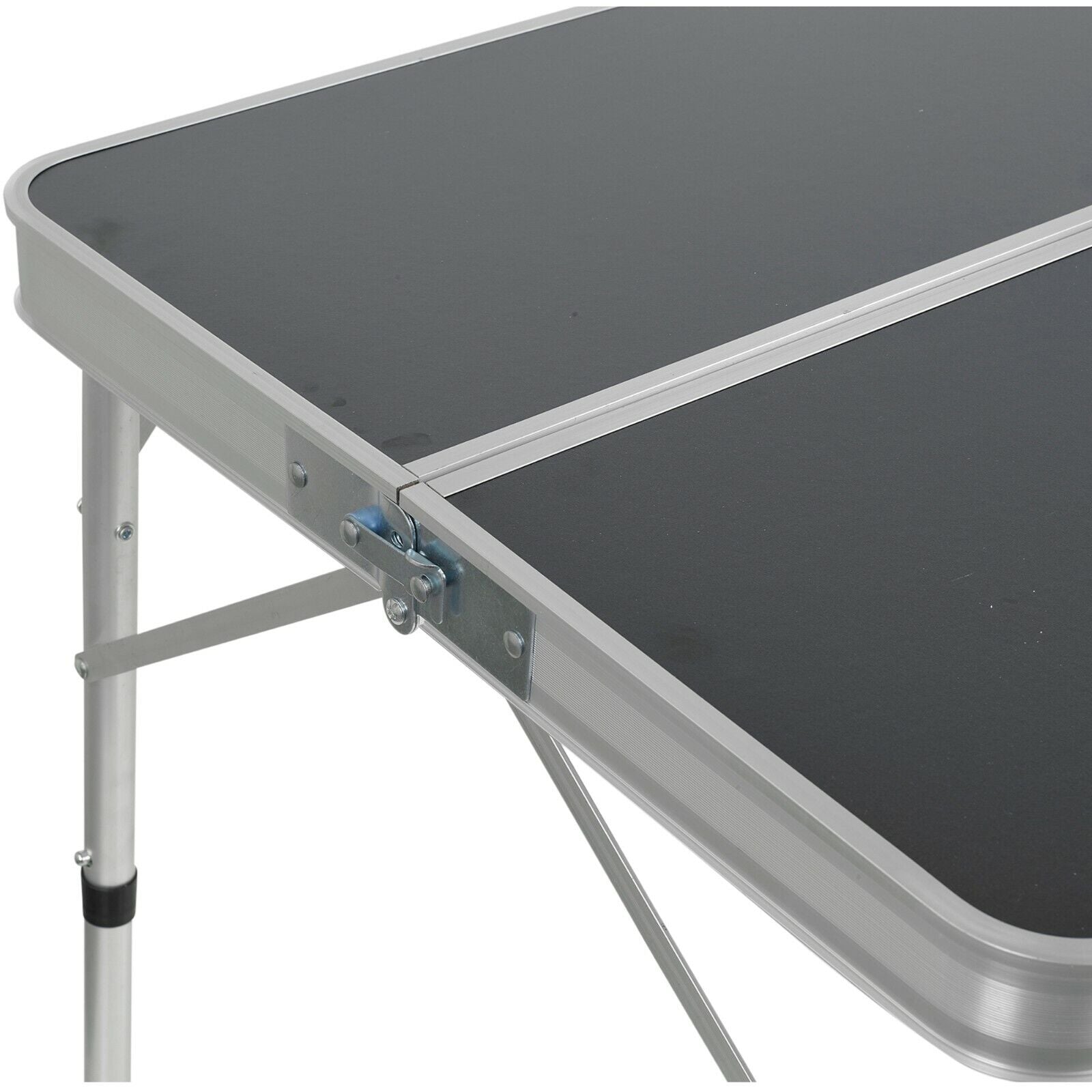 Portable Foldable Camping Picnic Table Bench Set Outdoor Metal BBQ Stool Stable