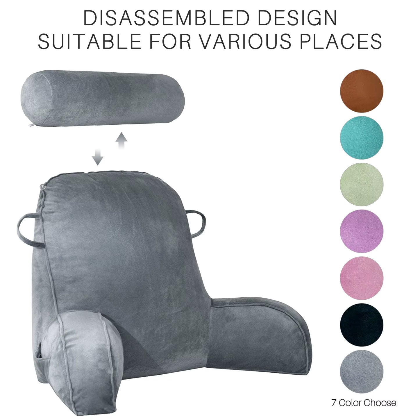 Headboard Pillow Triangle Cushion Reading Large Bolster Backrest Positioning Support Body Wedge Sleeping Pillow for Bed Headboar