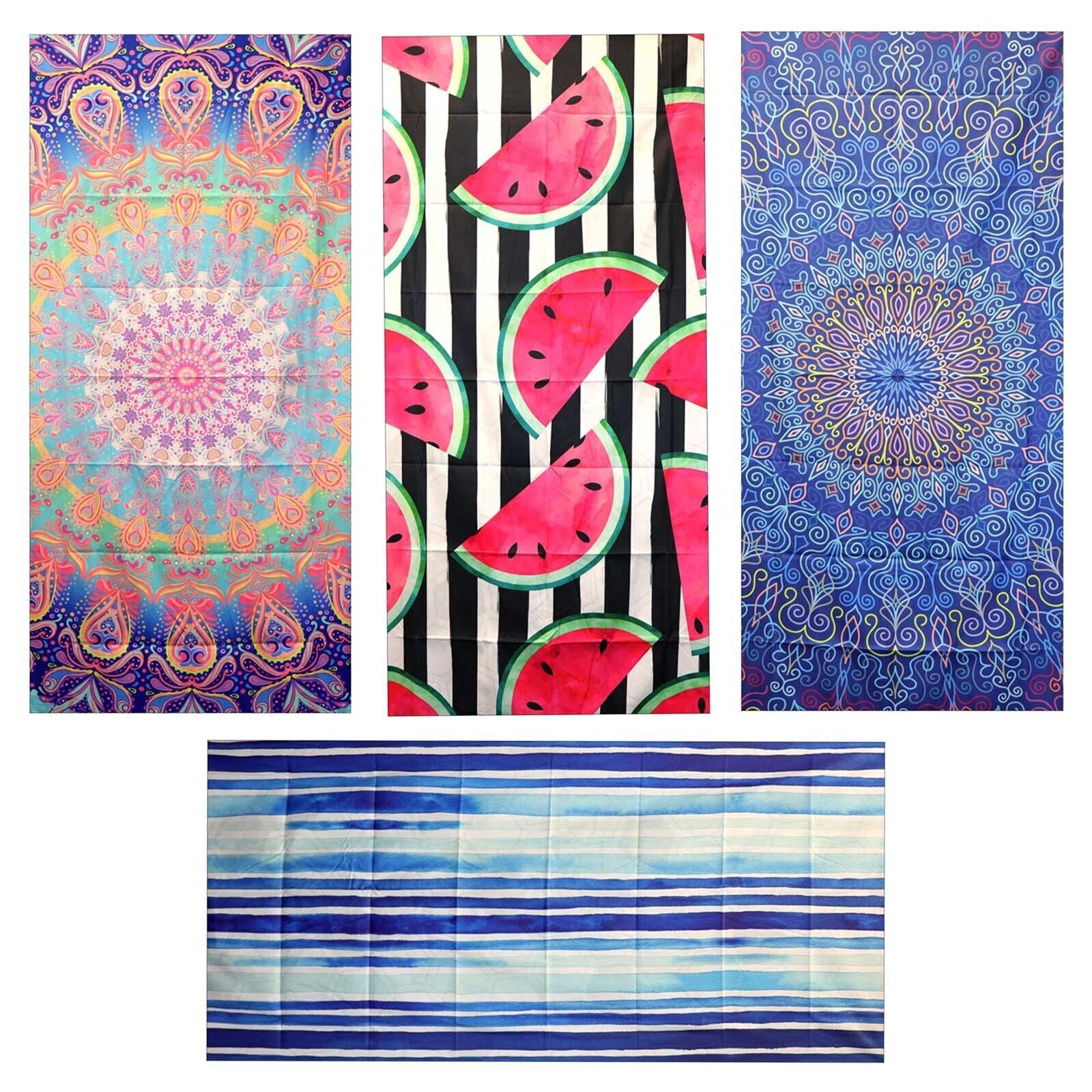 Large Beach Towel Microfibre with Bag - Quick Dry Sand Free Swimming Towels