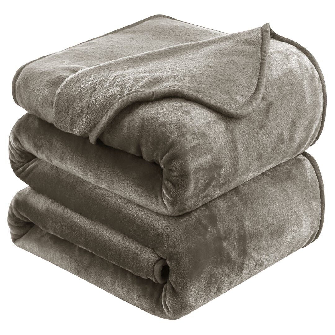 Large Fleece Blanket Throw Reversible Soft Warm Bed Sofa Blanket Double & King