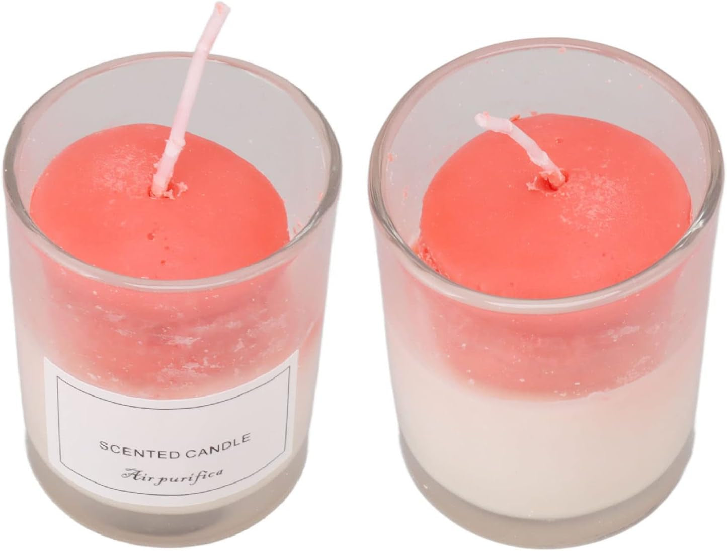 Soy Scented Aromatherapy Candle Gifts, Low Temperature Ease Mood Purify Indoor Air Set of 2 Smokeless Soy Aromatherapy Candles for Meditation (Type C Macaroon)