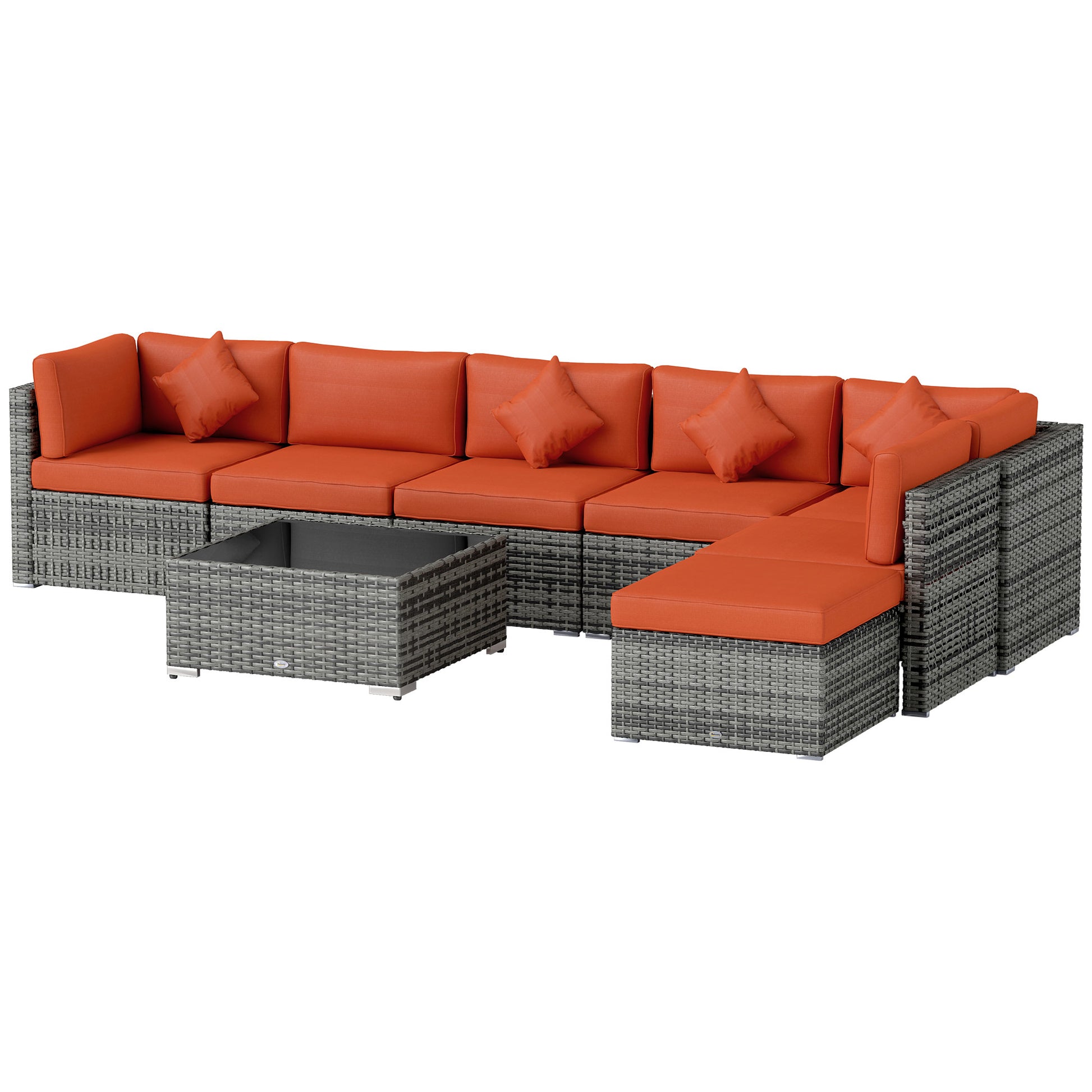 Rattan Outdoor Garden Furniture Patio Corner Sofa Set with Cushions