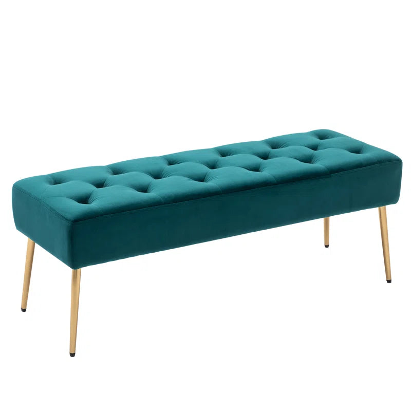 Velvet Upholstered Bench