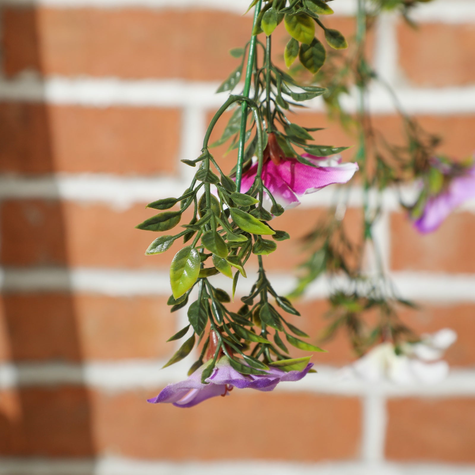 HOMCOM Set of 2 Artificial Plants, Azalea Flowers in Basket