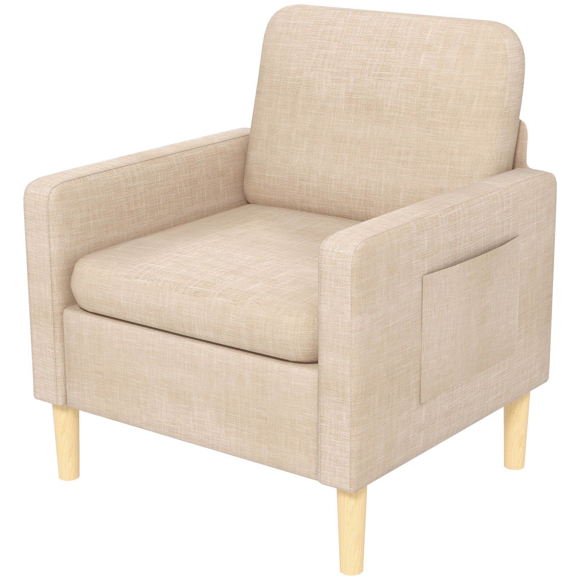 Modern Armchair Fireside Chair Upholstered Accent Chair for Living Room
