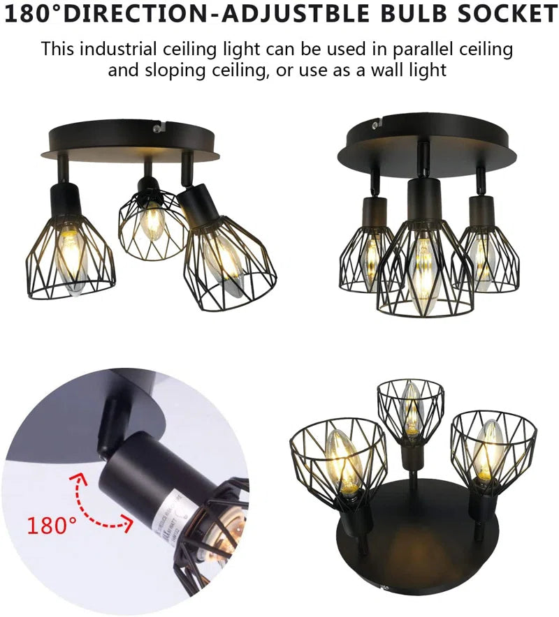 Bringfried 3-Light 22Cm Semi Flush Mount