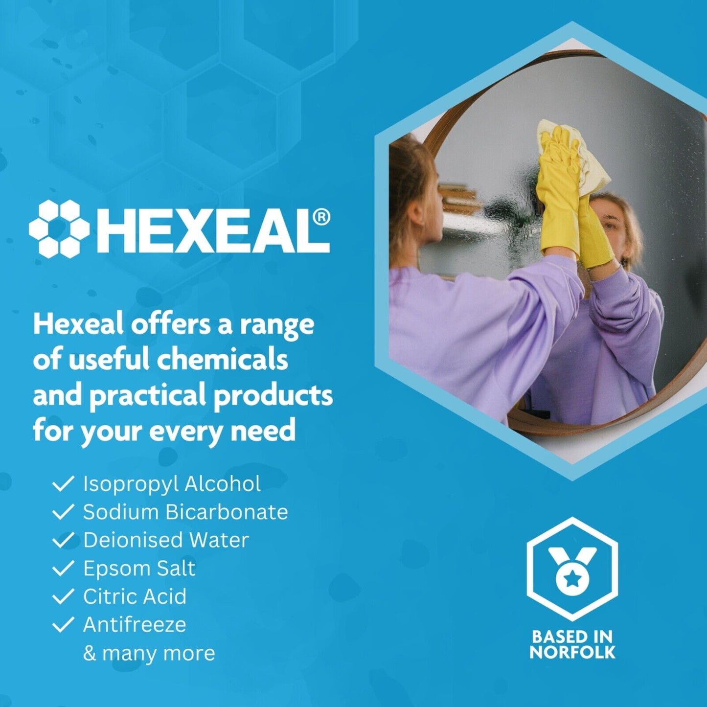 Hexeal White Vinegar 2 X 5L - Food Grade - Cooking, Cleaning, Pickling & Baking