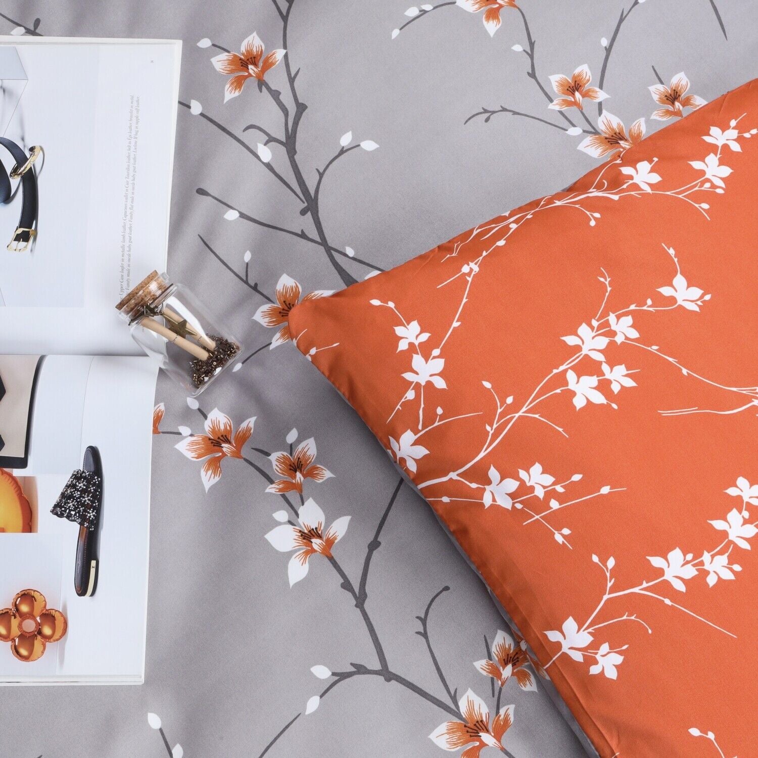 Luxury Reversible Duvet Cover Quilt Cover Bedding Set Single Double King Size